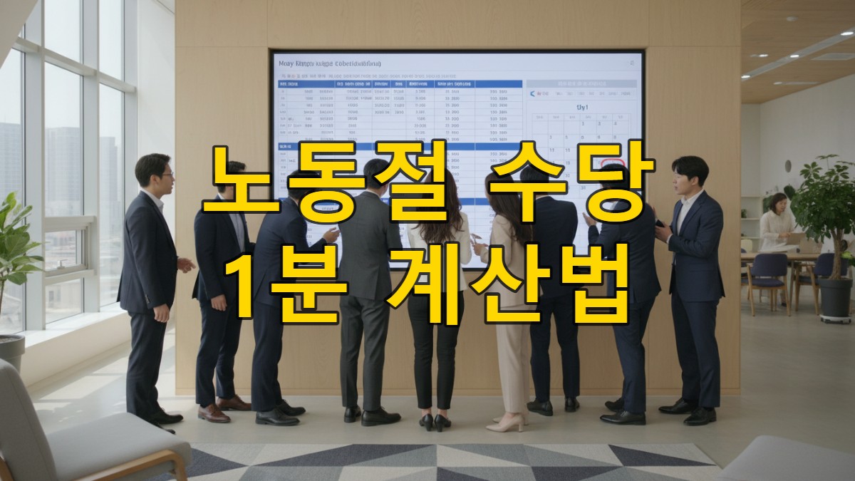 헷갈리는 노동절 수당 계산법을 알아보기 위해 모인 한국 직장인들.