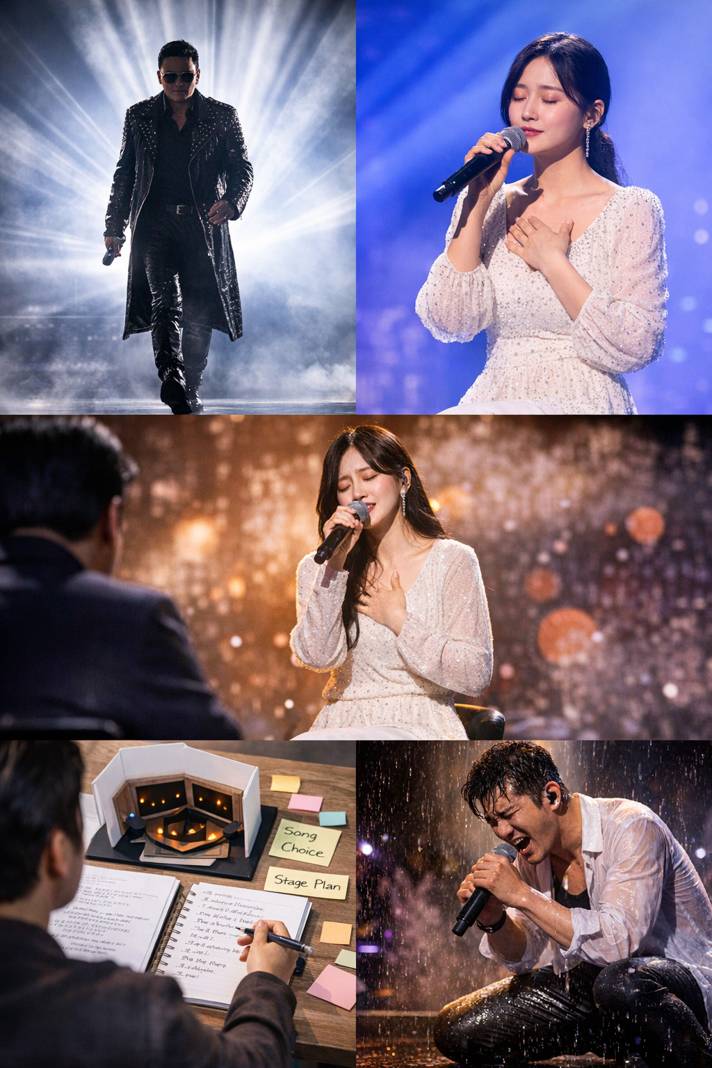 다양한 무대의 순간들 (AI 직접 생성)