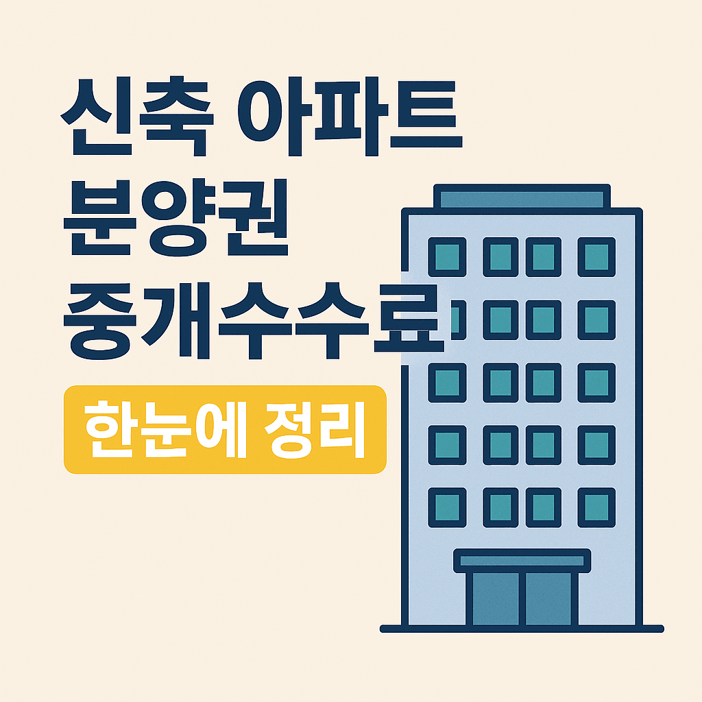 신축 아파트 분양권 수수료