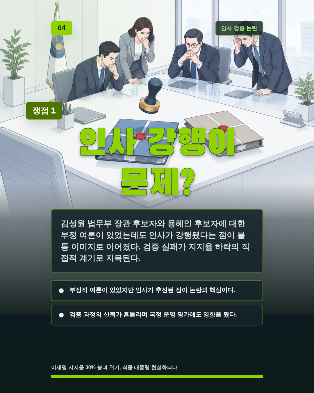 인사 강행이 문제?