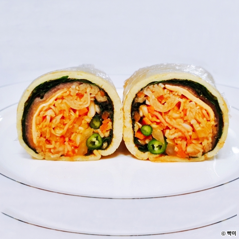 야채샐러드-계란크래미롤-다이어트-요리-레시피