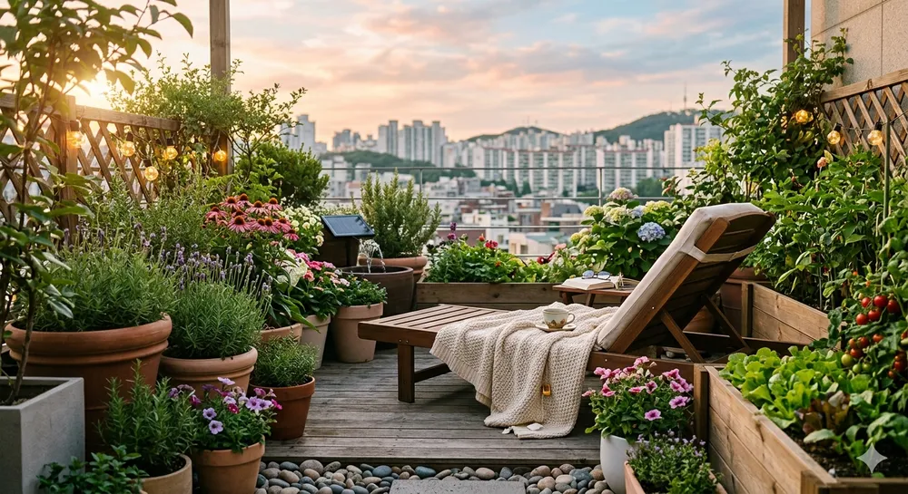 옥상정원전경