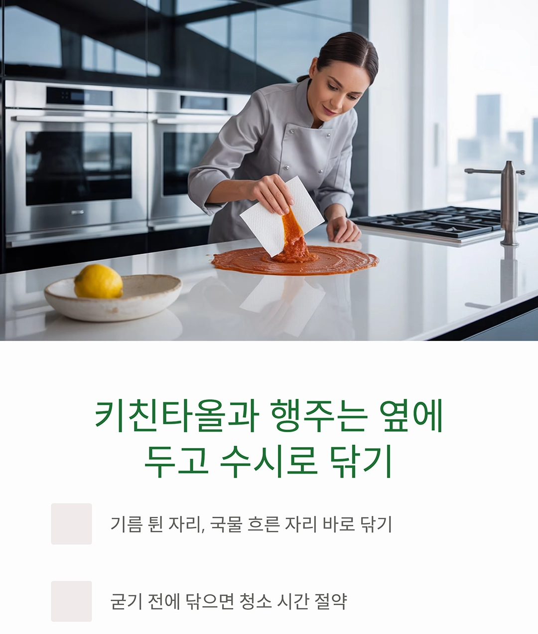 요리 후 청소가 쉬워지는 초간단 습관 7가지