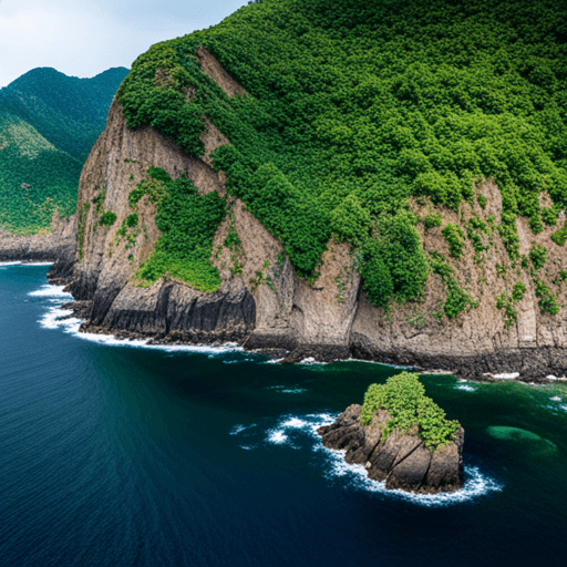 울릉도 거북바위 붕괴