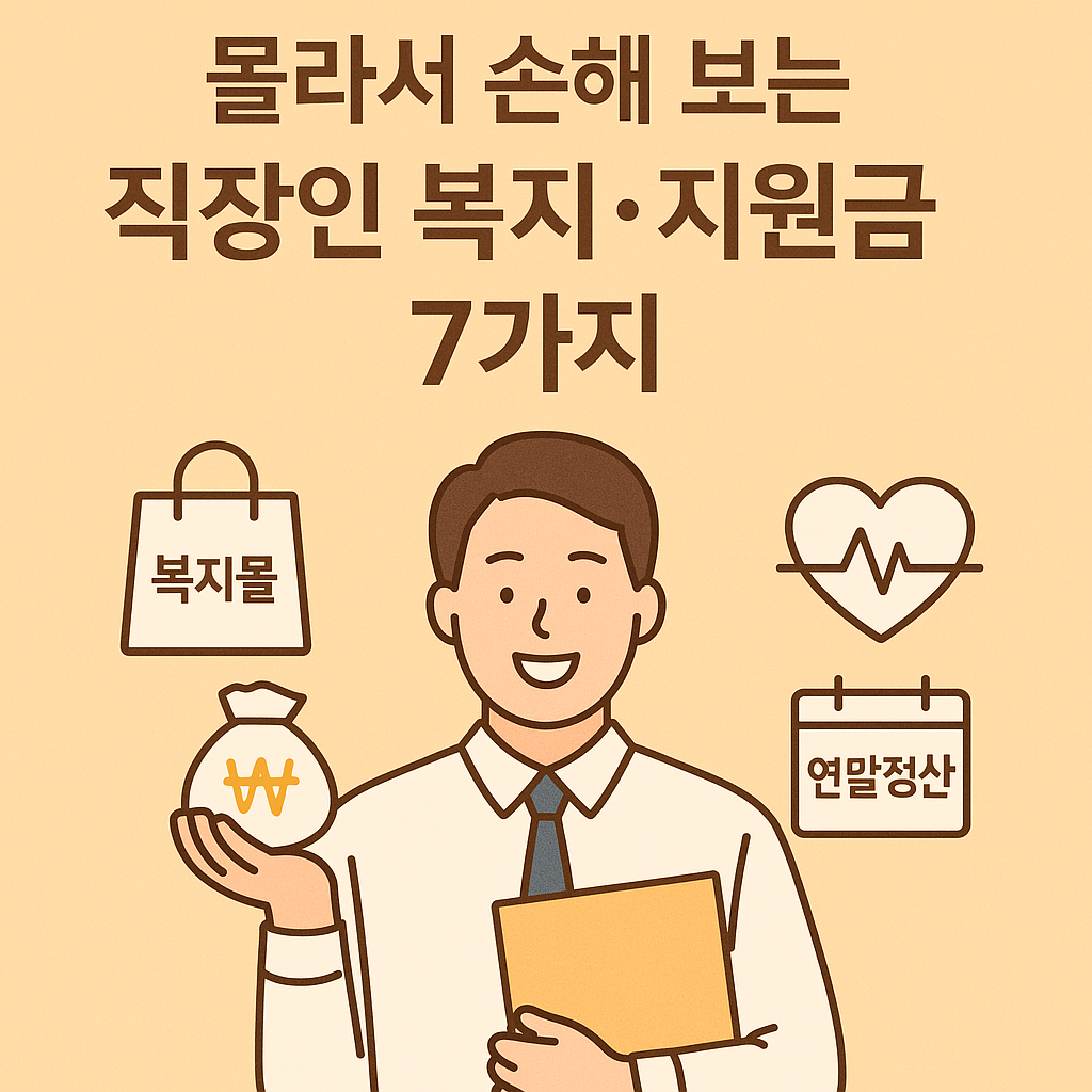 몰라서 손해 보는 직장인 복지&middot;지원금 7가지 대표이미지