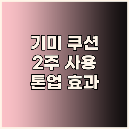 이지듀 기미 쿠션, 2주 사용 후 놀..