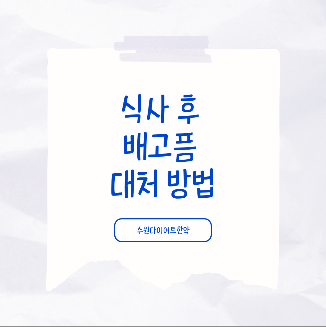 수원다이어트한약 식사 후 배고픔 대처 방법 알아볼까요?