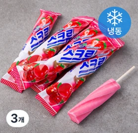 롯데웰푸드 스크류바 딸기 사과 (냉동)&#44; 480ml&#44; 3개