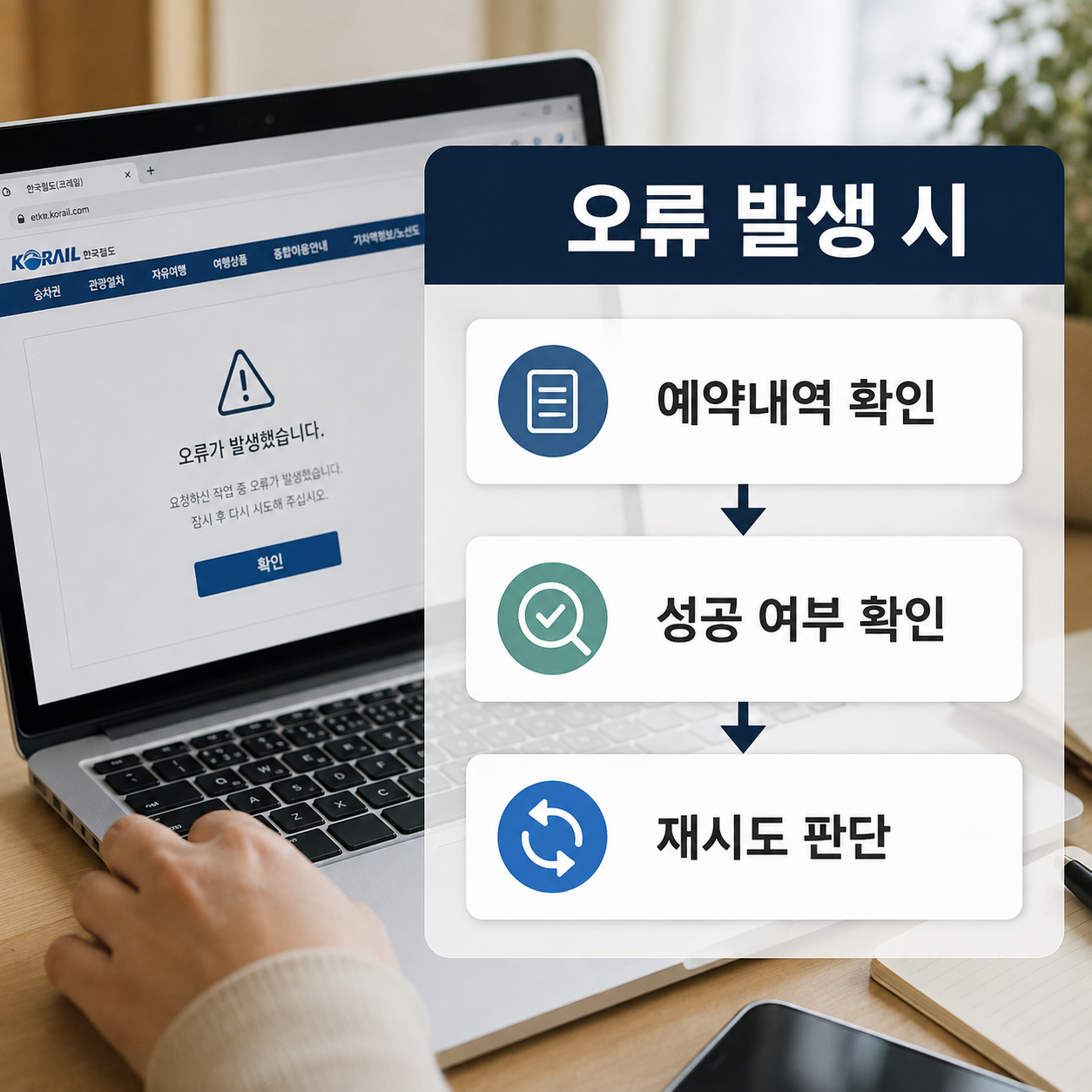 코레일 추석 기차표 예매 오류 대응