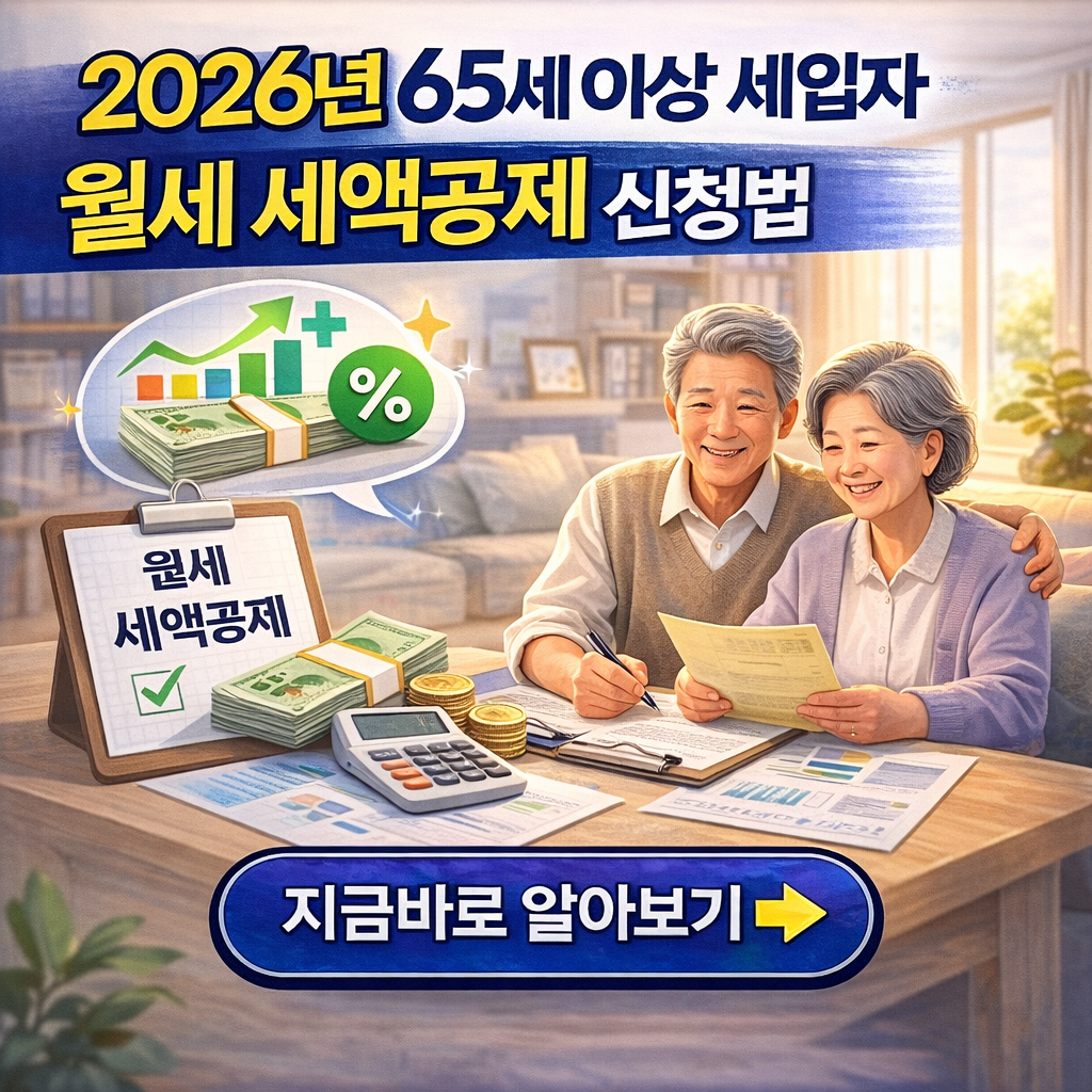 "2026년 노인 월세 환급금 200만 원? 65세 이상 세입자 월세 세액공제 신청법"