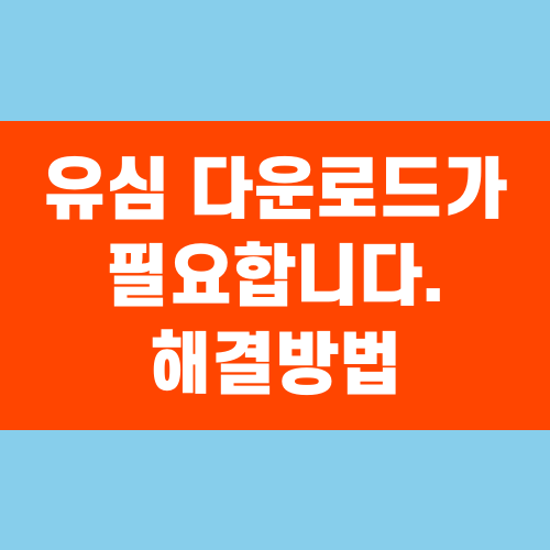 유심 다운로드가 필요합니다. 해결방법