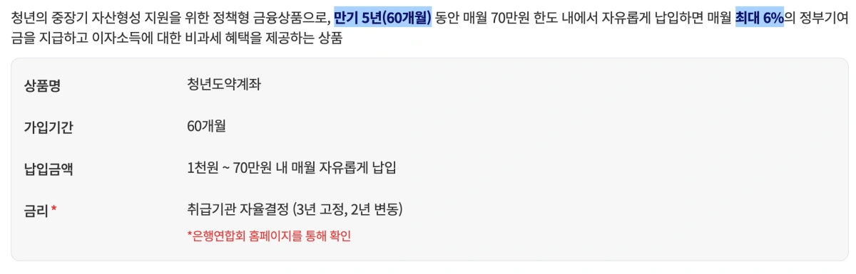 청년도약계좌-내용-가입기간-납입금액_