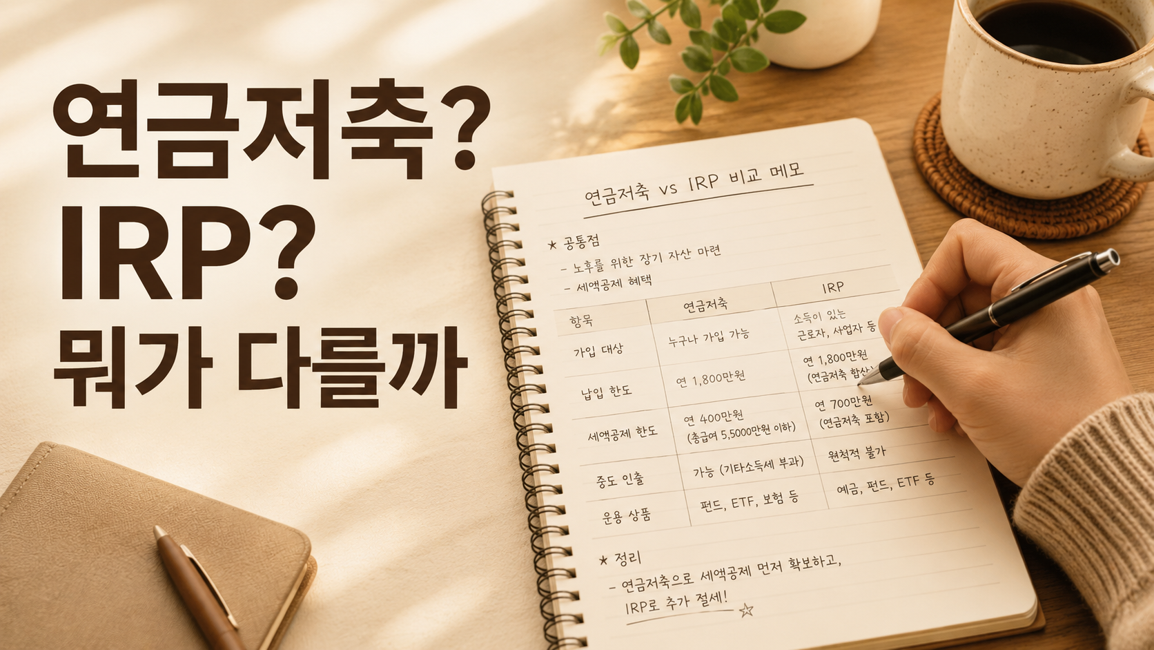 IRP와 연금저축이 헷갈려서 직접 비교해본 기록