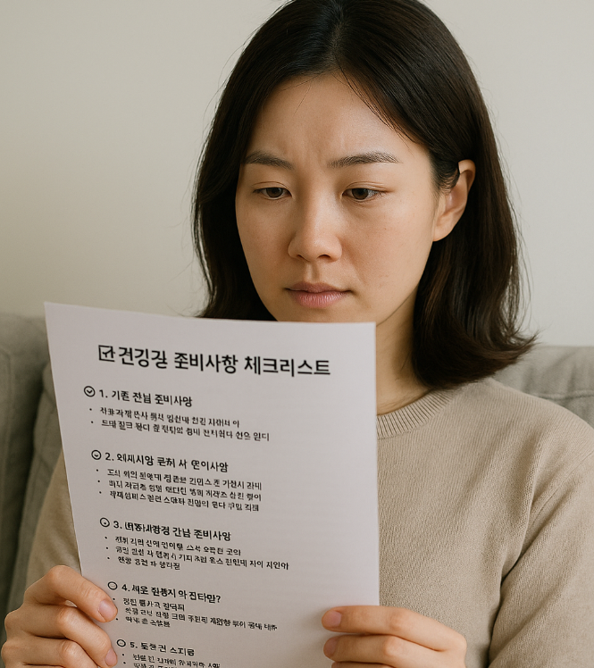 건강검진 전날 준비사항 체크리스트