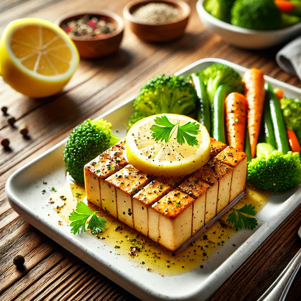 독특하지만 맛있는 요리 레시피 '레몬 페퍼 두부 스테이크'