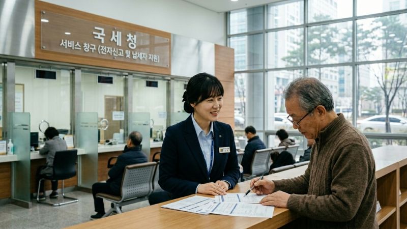 국세청 상담원 이미지