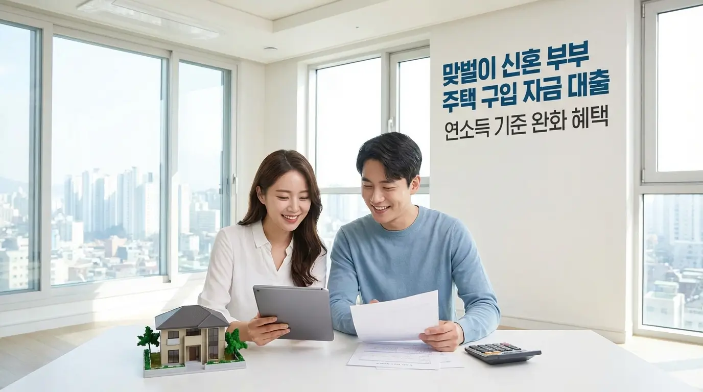 맞벌이 신혼 부부 주택 구입 자금 대출 연소득 기준 완화 혜택