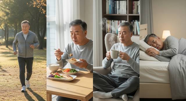 역류성 식도염 자연치료 생활 루틴을 실천하는 55세 한국인 이미지