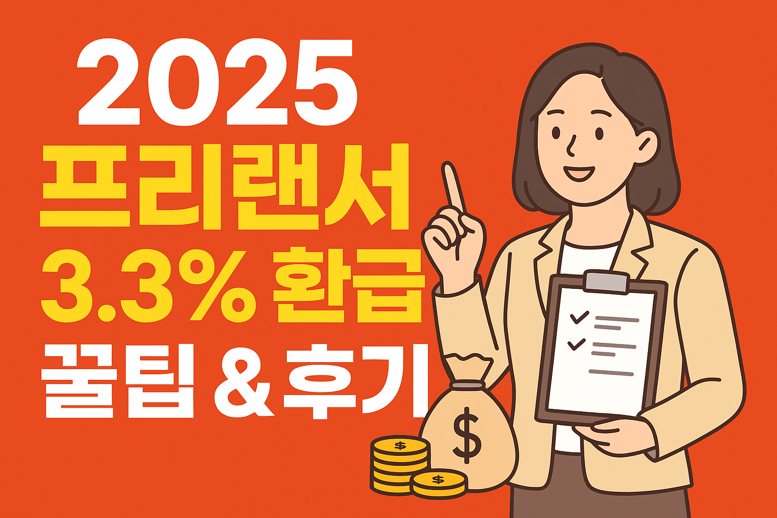 2025 프리랜서 3.3% 환급 꿀팁 & 실제 후기 총정리