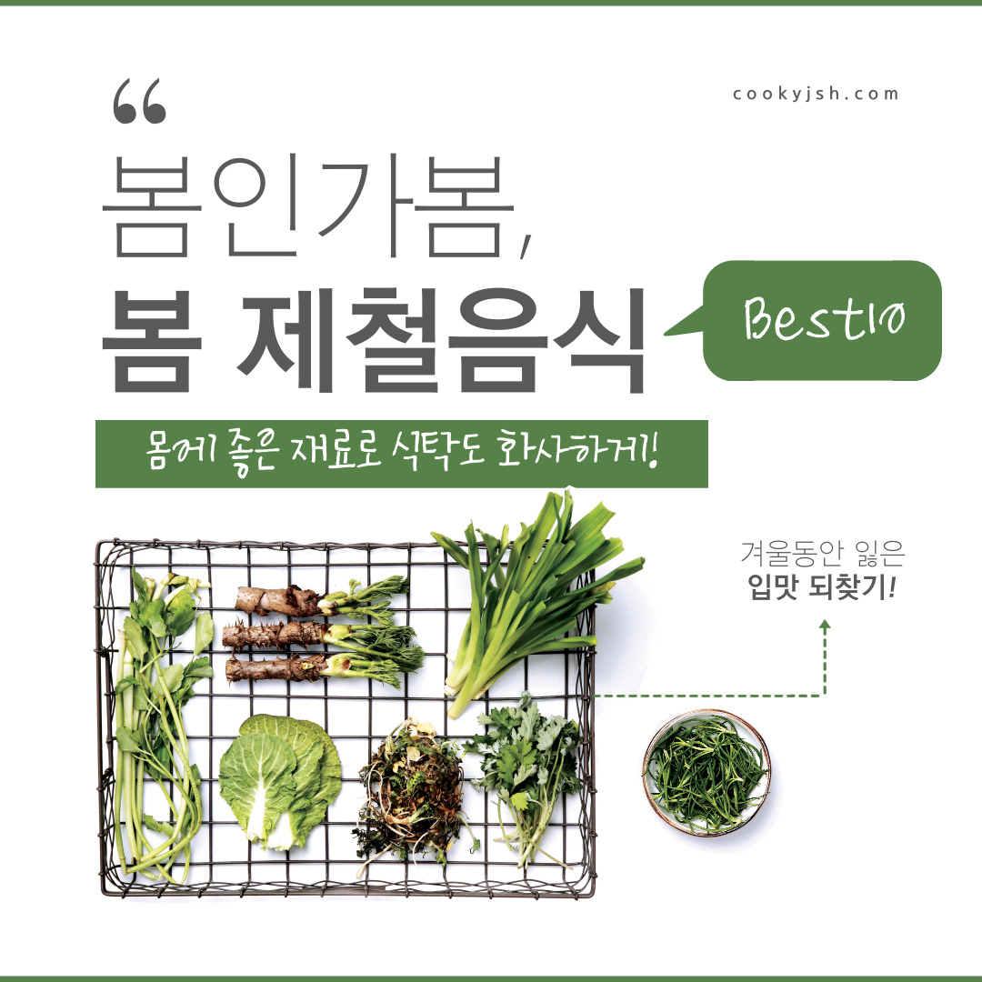 3월에 먹으면 좋은 제철 음식의 종류 Top 10 (봄철 음식) 두릅 냉이 쭈꾸미 취나물 씀바귀 바지락 달래 소라 부추 쑥