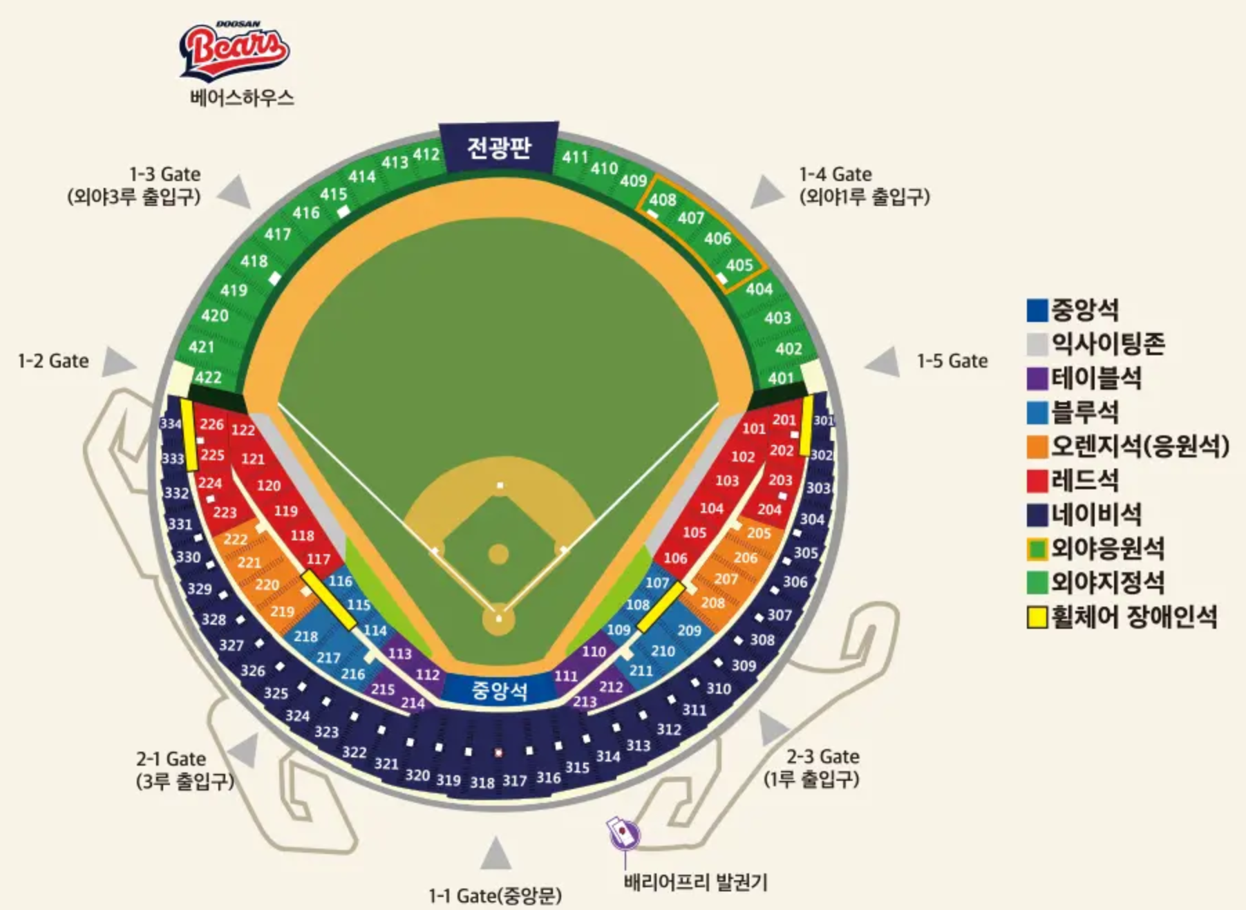 잠실야구장 좌석 정보
