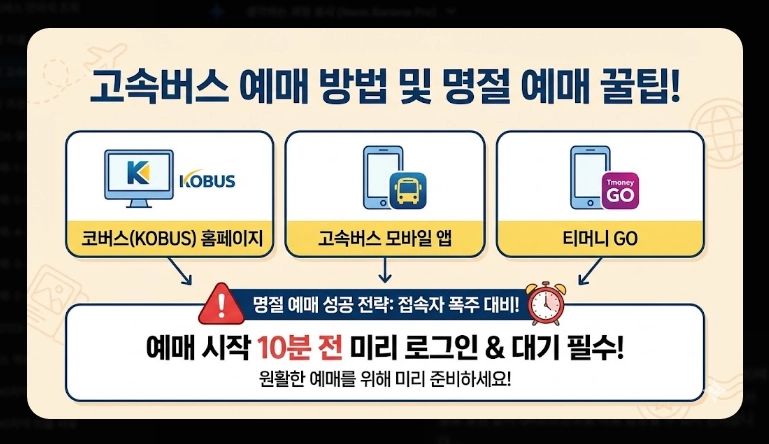 설날 고속버스 요금(일정,정책)(2026년+수수료)