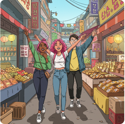 외국인 관광객이 대한민국을 즐기는 모습