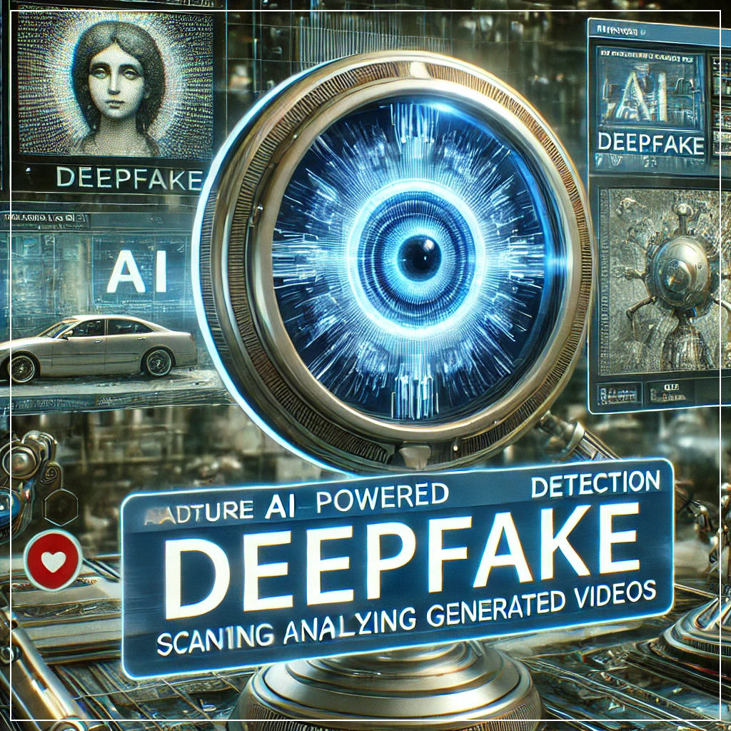AI가 생성된 영상을 스캔하고 분석하여 조작 여부를 판별하는 고급 감지 시스템