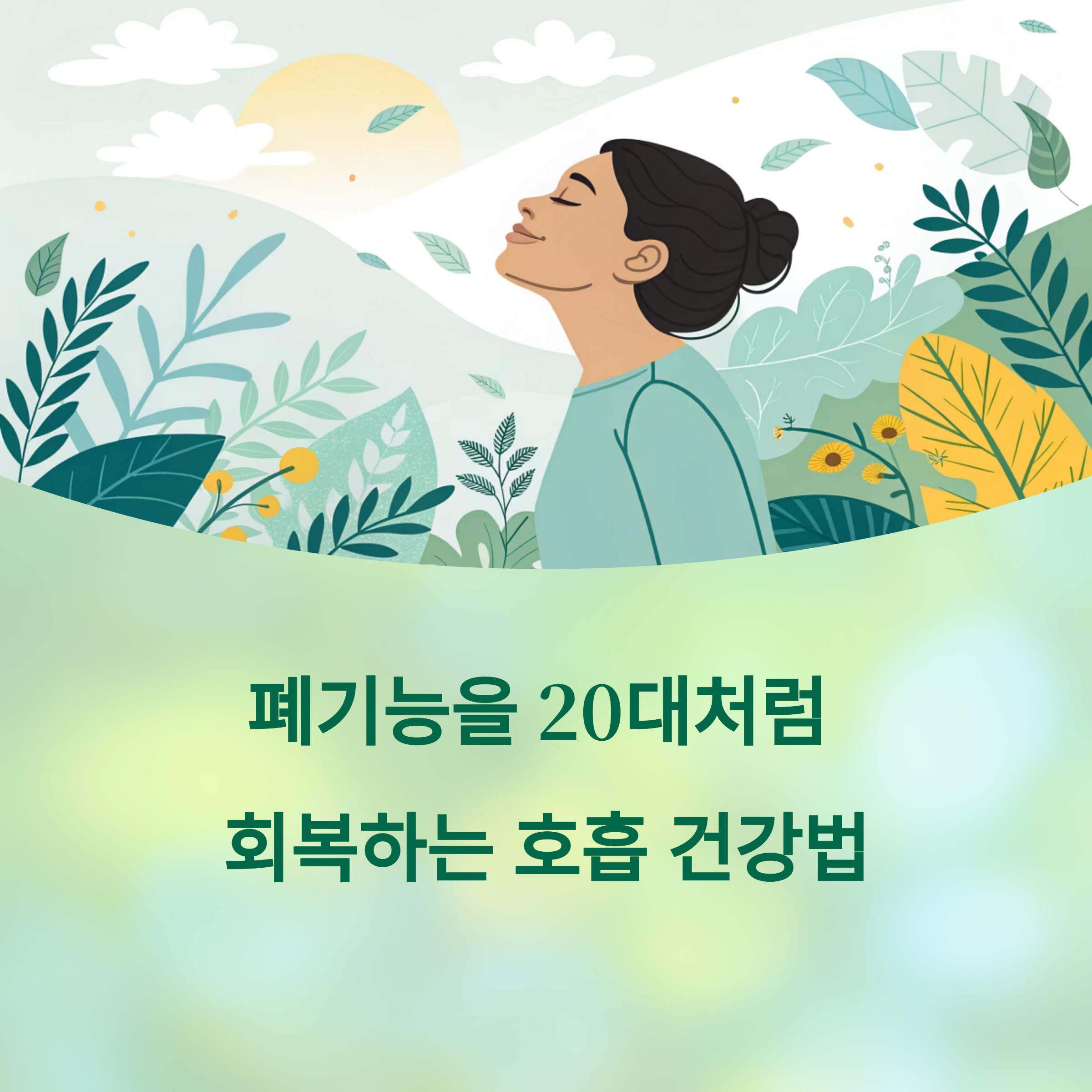 폐기능을 20대처럼 회복하는 호흡 건강법에 대한 이미지
