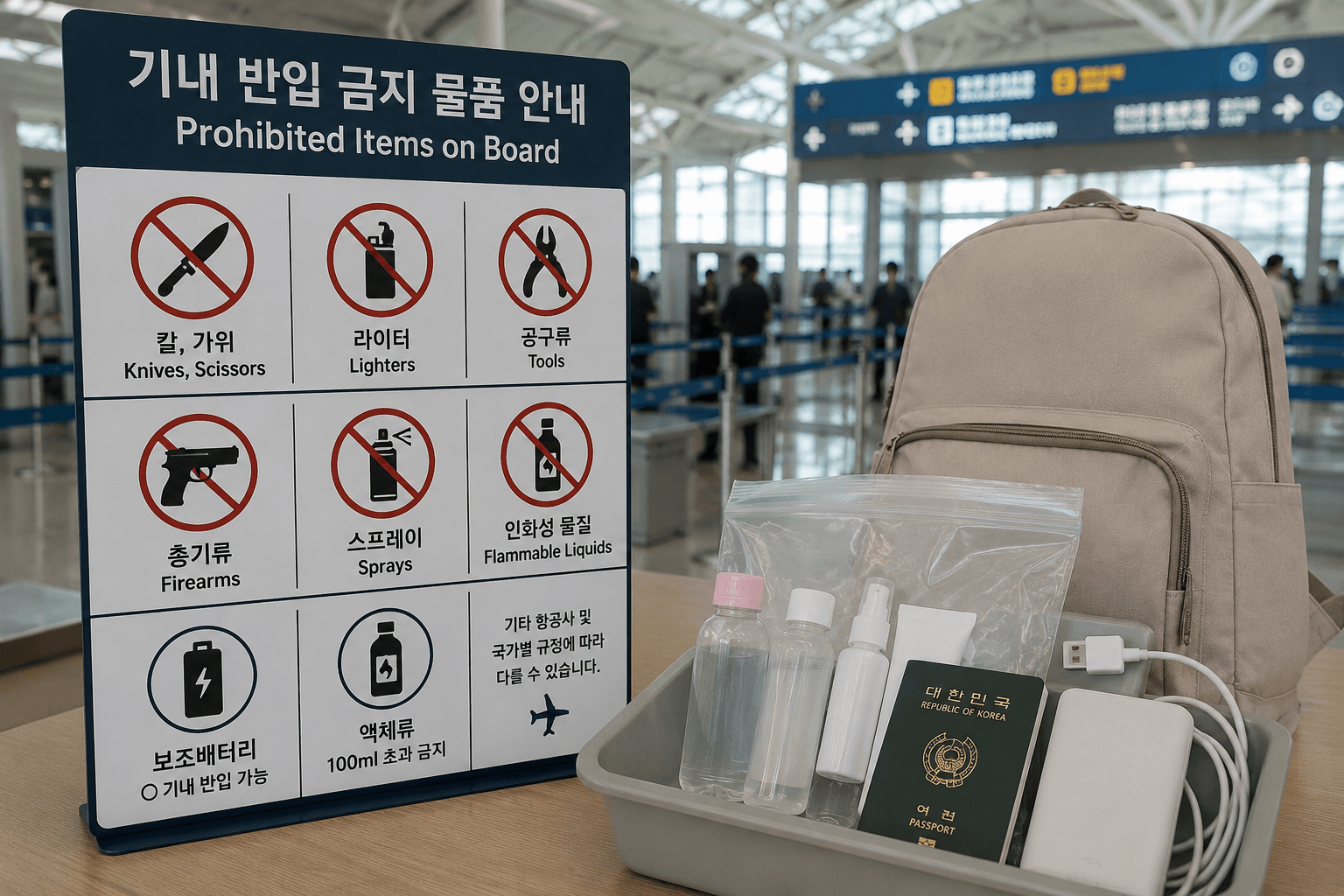 기내 반입 금지 물품