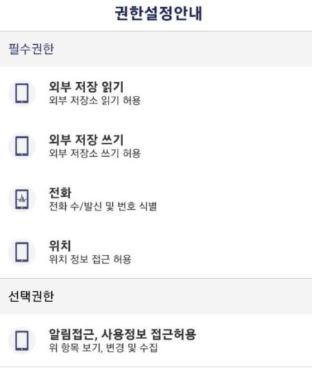 시티즌코난 권한 설정 화면입니다
