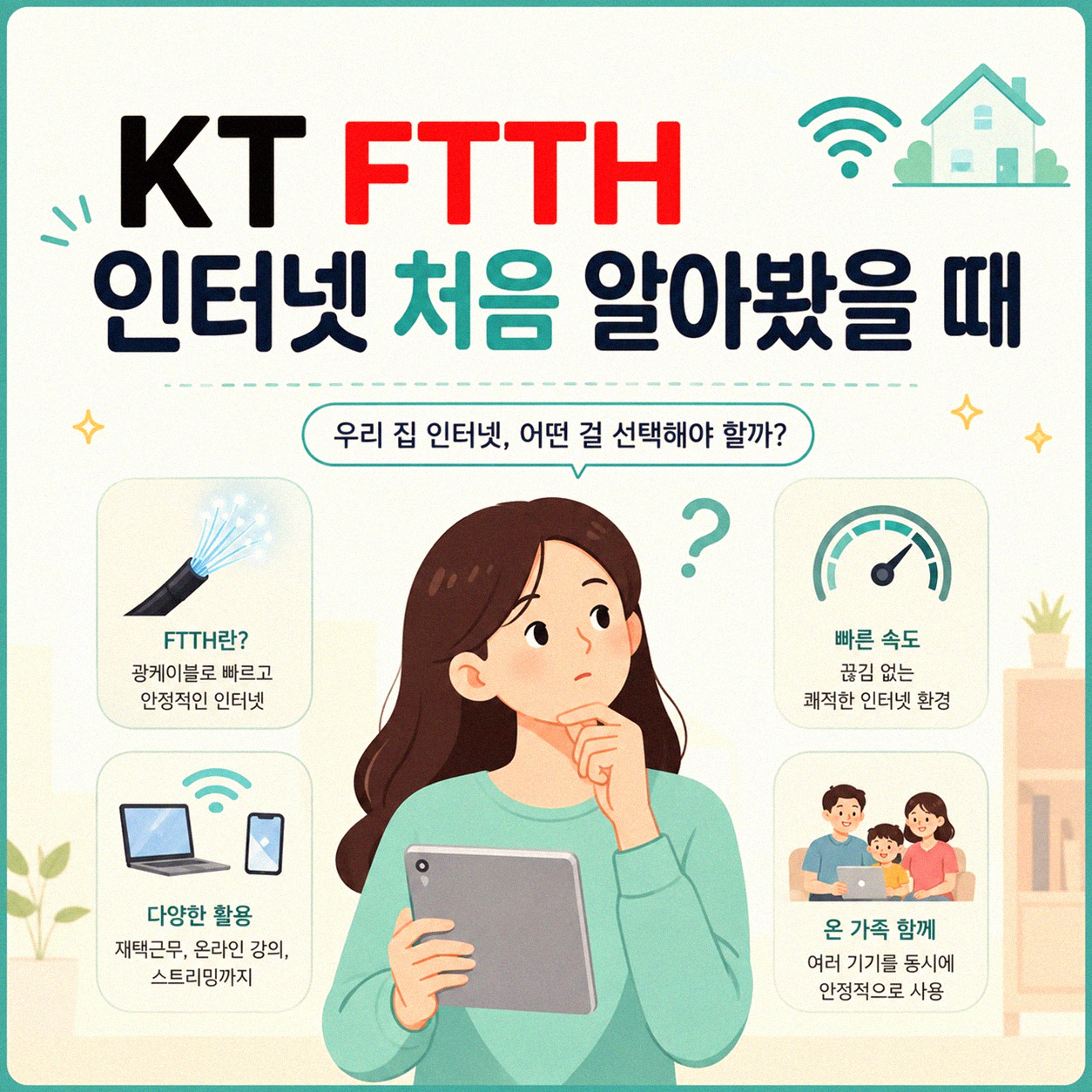 우리집 인터넷 KT FTTH 써보니 느낀 점