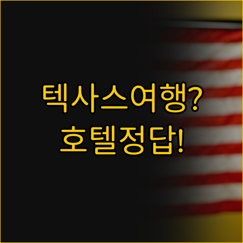 텍사스 여행, 가족과 함께라면 이 호..