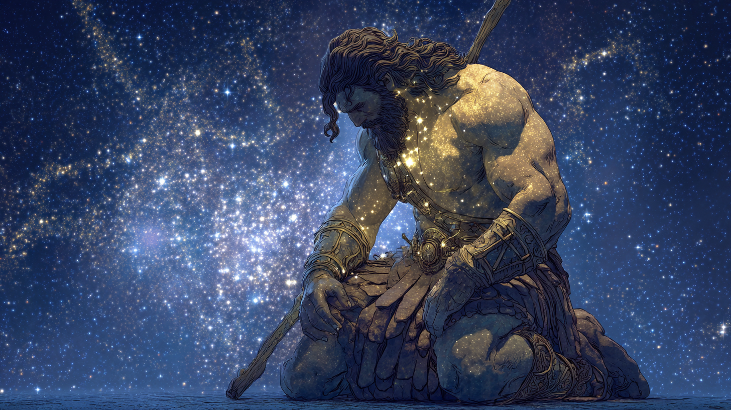 헤라클레스자리: 영웅의 12가지 과업과 별이 된 이유, 무릎 꿇은 영웅이 하늘에 새겨진 사연