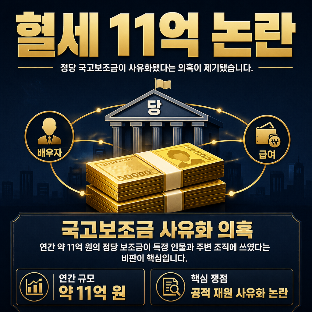 혈세 11억 논란
