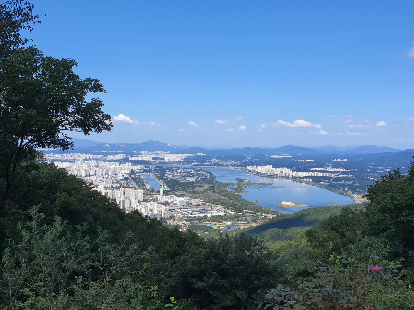 검단산에서 바라본 한강 사진