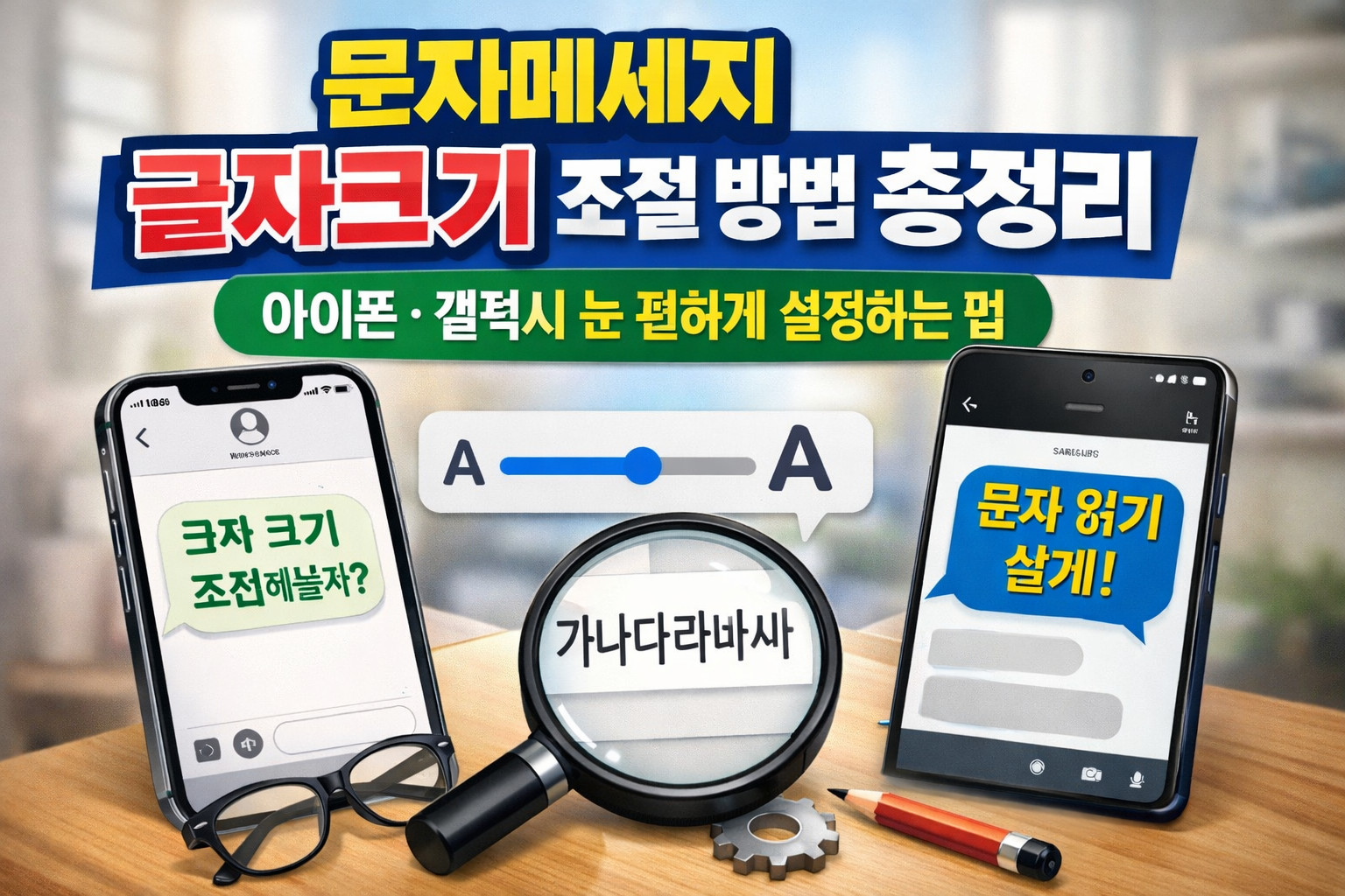 문자메세지 글자크기 조절