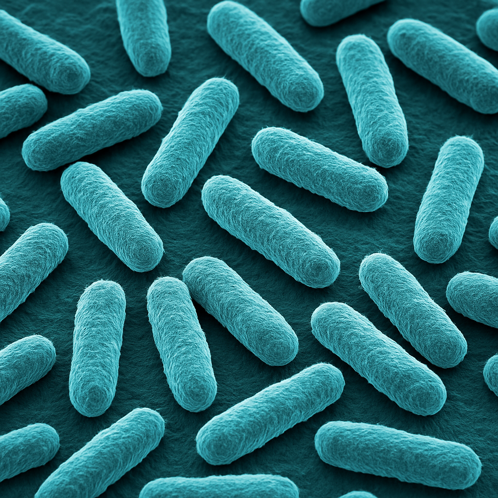 현미경으로 본 대장균 이미지