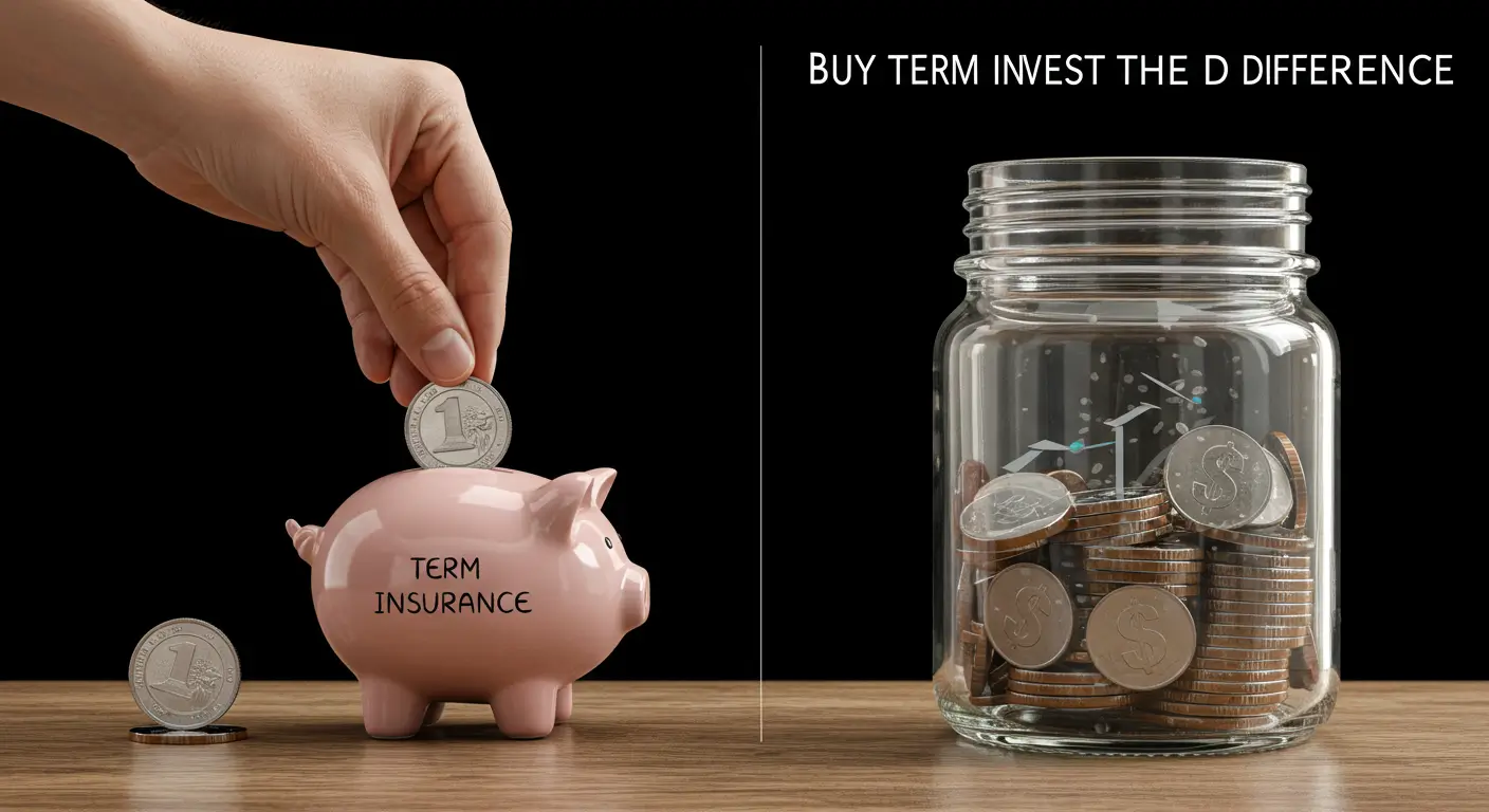 저렴한 정기보험에 가입하고, 차액으로 투자하여 더 큰 자산을 만드는 현명한 재테크 방법