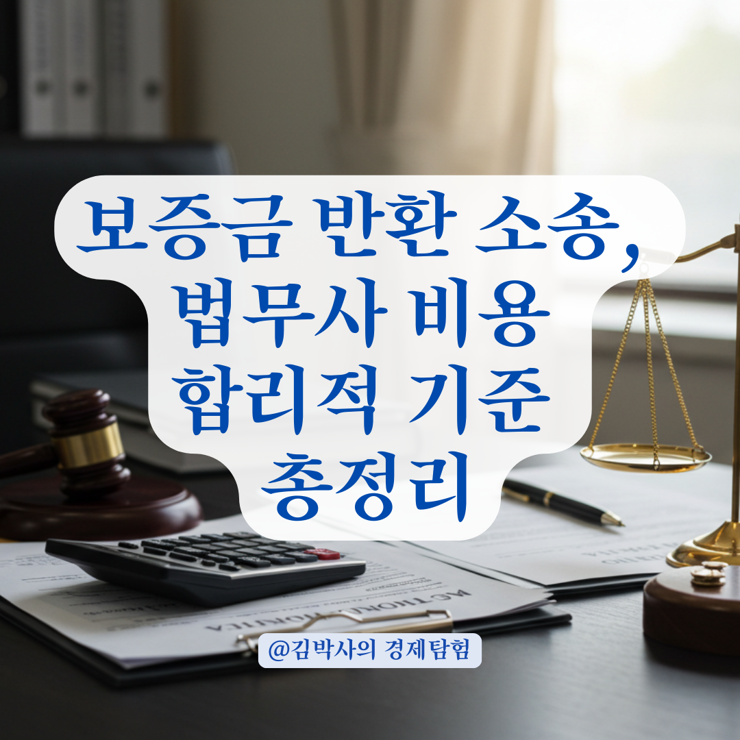 보증금 반환 소송, 법무사 비용 합리적인 수준인지 따져보는 기준 정리.