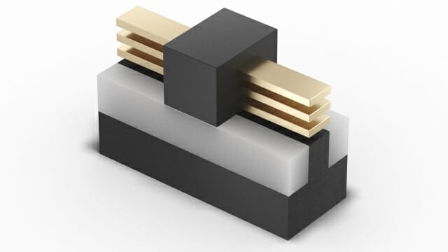 인텔이 2024년부터 적용할 게이트 올어라운드 방식 트랜지스터 구조 '리본펫'(RibbonFET) 개념도. (사진=인텔)