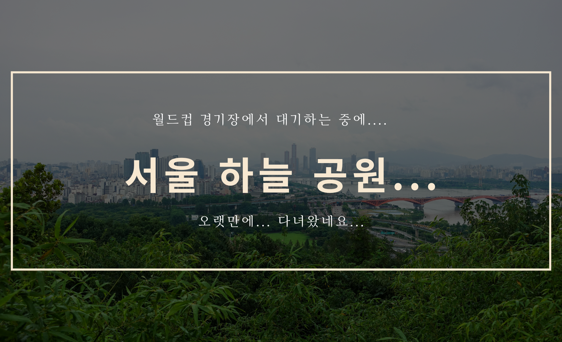 비 오던 날 서울 하늘 공원 산책하기...