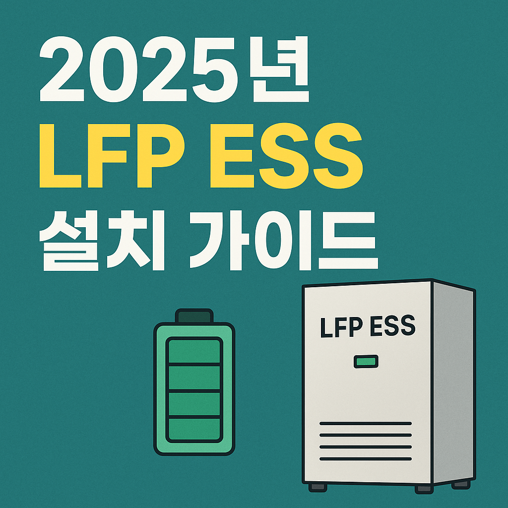 2025년 LFP ESS 설치 가이드: 설치 조건부터 정부 보조금까지 한눈에 정리