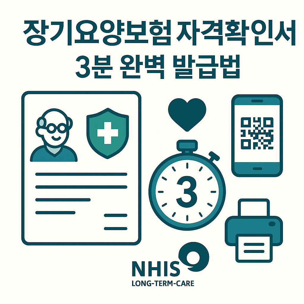 장기요양보험 자격확인서 3분 완벽 발급법
