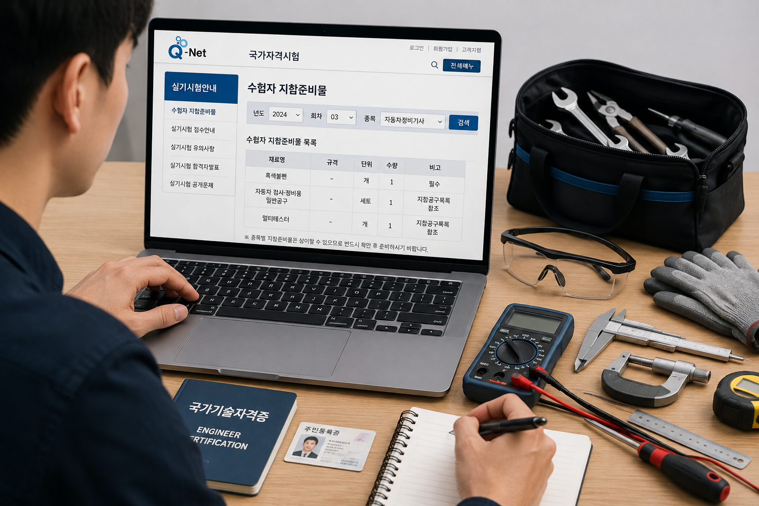 기사 실기 지참준비물