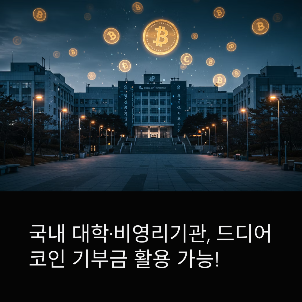 대학교위 하느허공에 코인들이 날아다니는 모습