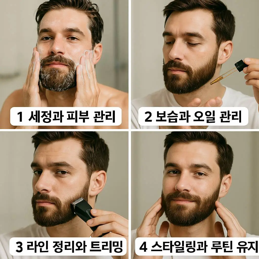 수염 관리 루틴: 초보자를 위한 단계별 가이드