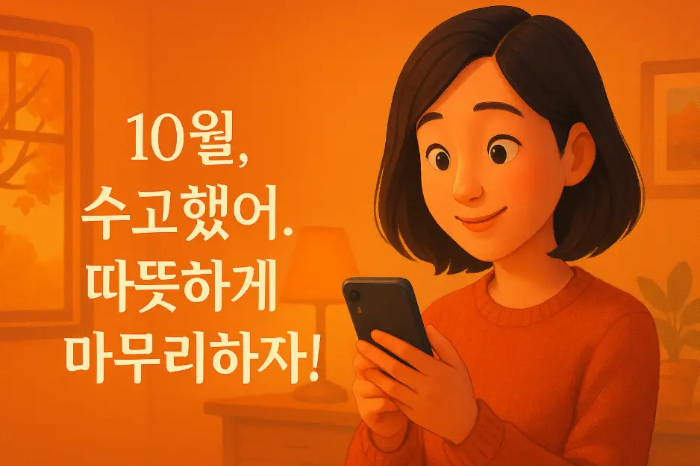 10월-문자-여자