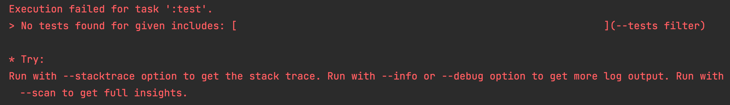 Gradle-Test-코드-오류-메시지이다.