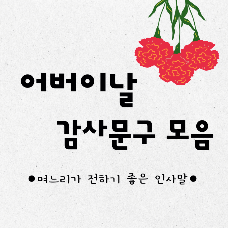 어버이날 감사문구 메세지 모음 _ 메인 이미지